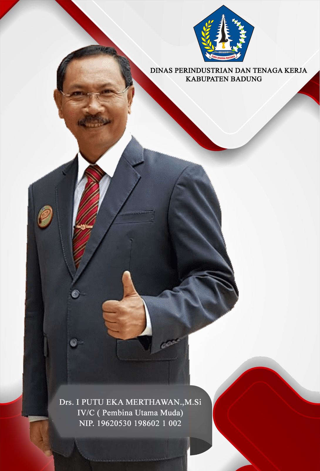 Pimpinan instansi Dinas Perindustrian dan Tenaga Kerja Kabupaten Badung